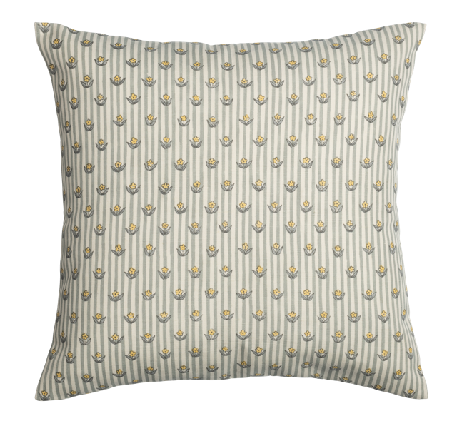 Floral Stripe in Seafoam