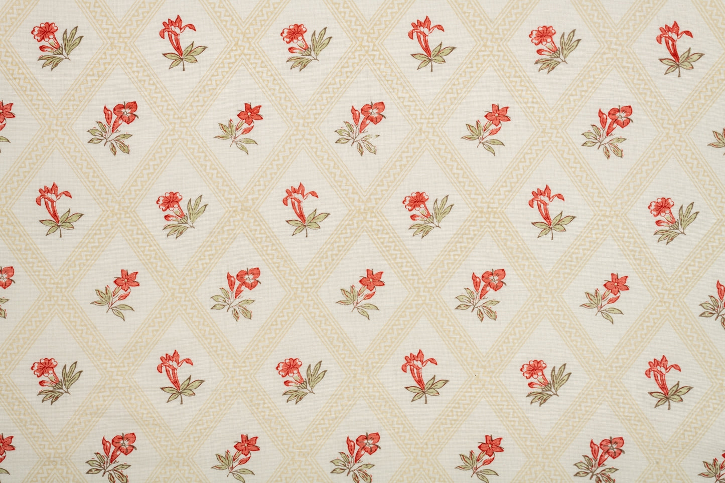 Botanical Trellis in Red