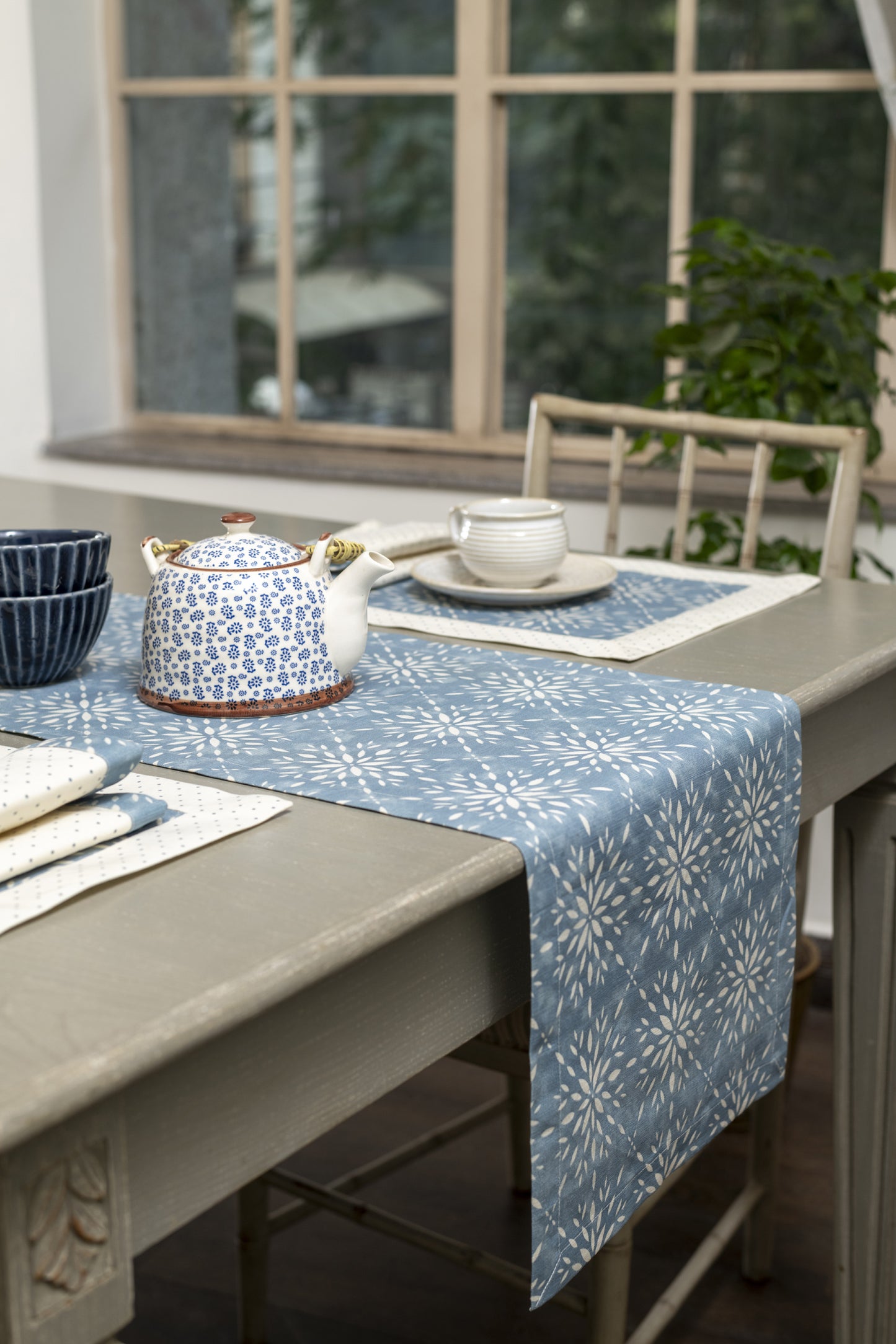 Fleck Trellis in Blue