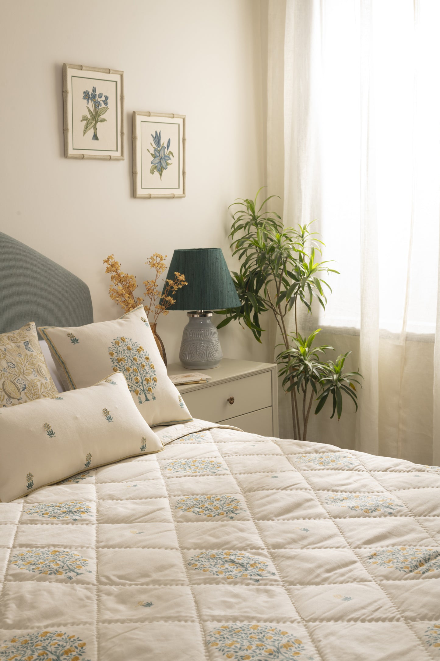 Anar Orchard in Gold Bedcover