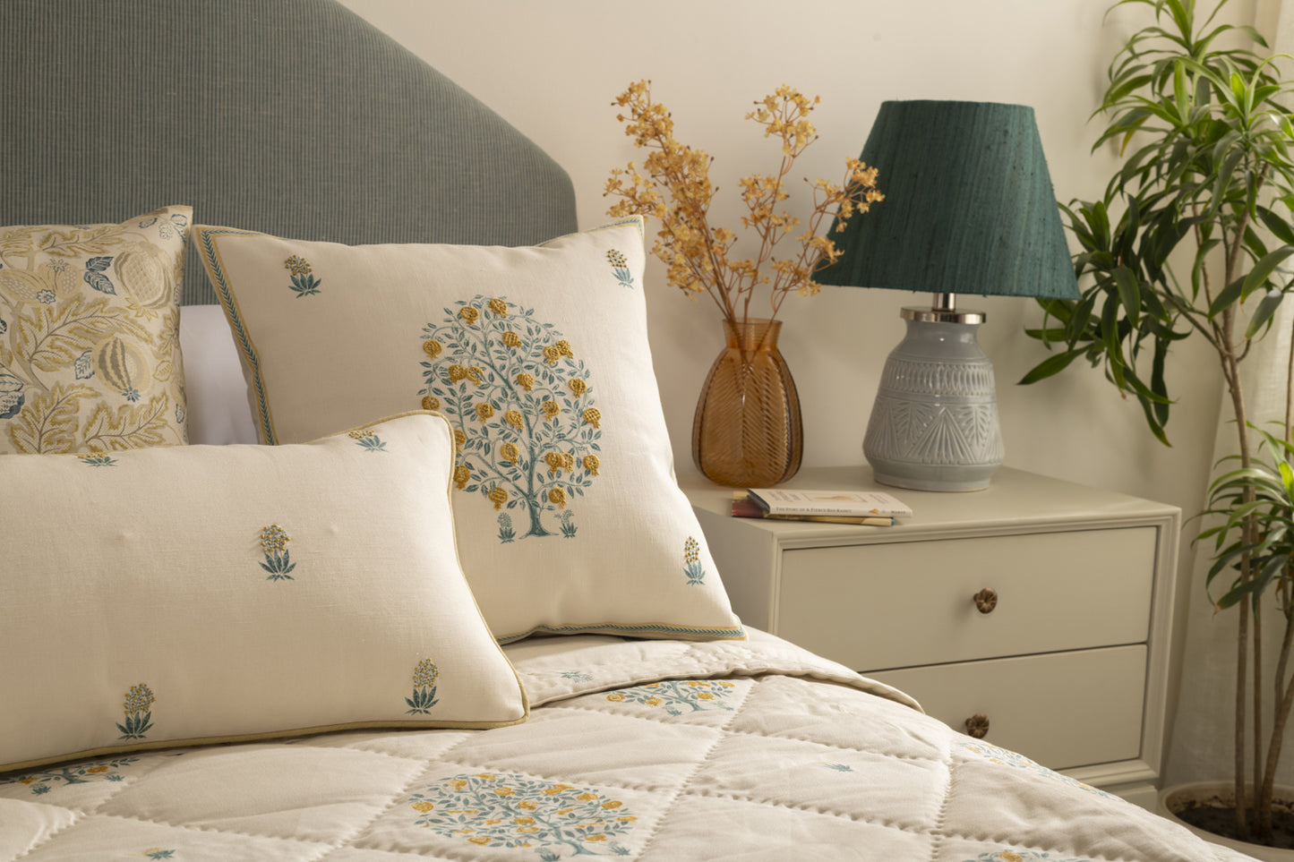 Anar Orchard in Gold Bedcover