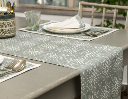 Fleck Trellis in Seafoam