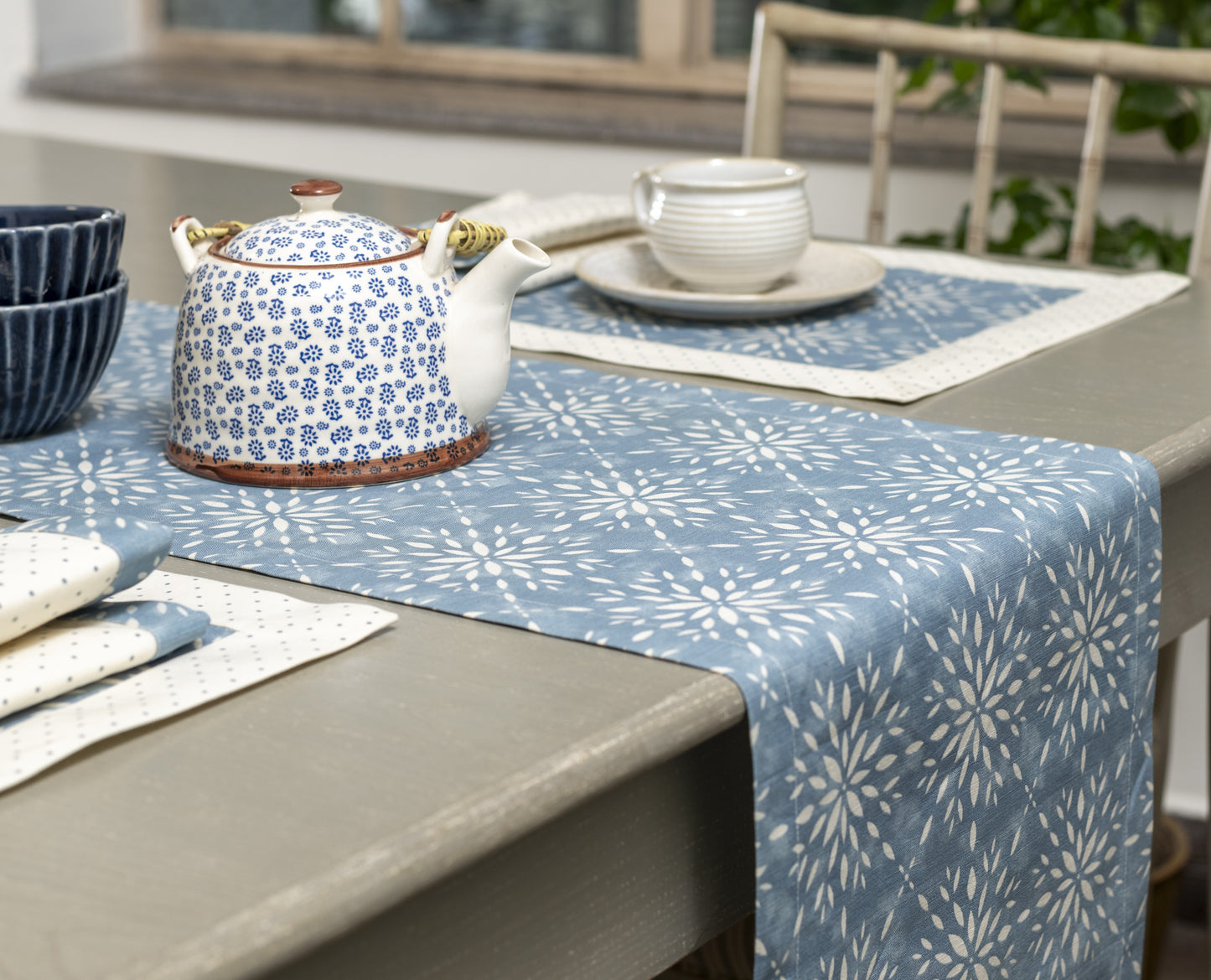 Fleck Trellis in Blue