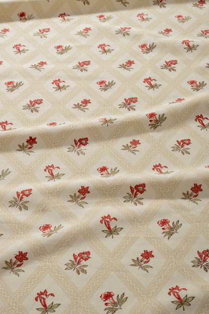 Botanical Trellis in Red