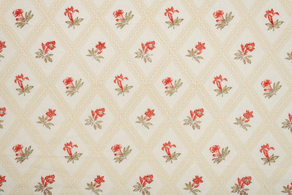 Botanical Trellis in Red