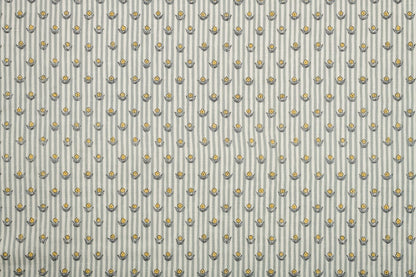 Floral Stripes in Seafoam