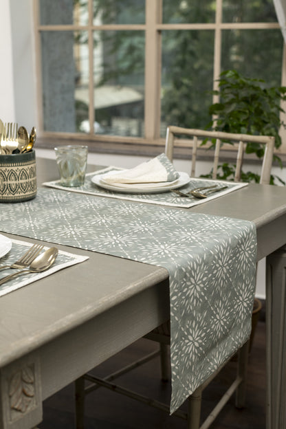 Fleck Trellis in Seafoam